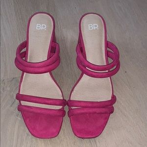 Pink Nordstrom BP heeled sandals